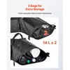 image:imageVEVOR Motorcycle Tail Bag 30L Motorcycle Rear Seat Bag with Waterproof Rain Cover Outdoor Sports Motorbike Luggage Storage Trunk Rack Backpack with Shoulder Straps Universal Fit Rear Racks BlackSaddle Bag  Upgraded Doublesided Fabric  28L