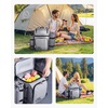 image:imageVEVOR Picnic Backpack Beach Picnic Backpack Bag for 2 Person with Insulated Cooler Compartment Detachable BottleWine Holder Lightweight Blanket Plates amp Cutlery Set for Hiking Camping Navy Bluedouble layer for 4  gray