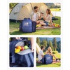 image:imageVEVOR Picnic Backpack Beach Picnic Backpack Bag for 2 Person with Insulated Cooler Compartment Detachable BottleWine Holder Lightweight Blanket Plates amp Cutlery Set for Hiking Camping Navy Bluesingle layer for 4  blue