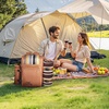 image:imageVEVOR Picnic Backpack Beach Picnic Backpack Bag for 2 Person with Insulated Cooler Compartment Detachable BottleWine Holder Lightweight Blanket Plates amp Cutlery Set for Hiking Camping Navy Bluedouble layer for 4  browne