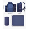 image:imageVEVOR Picnic Backpack Beach Picnic Backpack Bag for 2 Person with Insulated Cooler Compartment Detachable BottleWine Holder Lightweight Blanket Plates amp Cutlery Set for Hiking Camping Navy Bluesingle layer for 2  blue