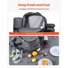 image:imageVEVOR Picnic Backpack Beach Picnic Backpack Bag for 2 Person with Insulated Cooler Compartment Detachable BottleWine Holder Lightweight Blanket Plates amp Cutlery Set for Hiking Camping Navy Bluesingle layer for 2  gray