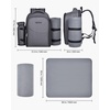 image:imageVEVOR Picnic Backpack Beach Picnic Backpack Bag for 2 Person with Insulated Cooler Compartment Detachable BottleWine Holder Lightweight Blanket Plates amp Cutlery Set for Hiking Camping Navy Bluesingle layer for 2  gray