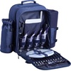 image:imageVEVOR Picnic Backpack Beach Picnic Backpack Bag for 2 Person with Insulated Cooler Compartment Detachable BottleWine Holder Lightweight Blanket Plates amp Cutlery Set for Hiking Camping Navy Bluesingle layer for 4  blue