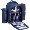 image:imageVEVOR Picnic Backpack Beach Picnic Backpack Bag for 2 Person with Insulated Cooler Compartment Detachable BottleWine Holder Lightweight Blanket Plates amp Cutlery Set for Hiking Camping Navy Bluesingle layer for 2  blue