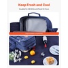 image:imageVEVOR Picnic Backpack Beach Picnic Backpack Bag for 2 Person with Insulated Cooler Compartment Detachable BottleWine Holder Lightweight Blanket Plates amp Cutlery Set for Hiking Camping Navy Bluesingle layer for 4  blue