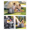 image:imageVEVOR Picnic Backpack Beach Picnic Backpack Bag for 2 Person with Insulated Cooler Compartment Detachable BottleWine Holder Lightweight Blanket Plates amp Cutlery Set for Hiking Camping Navy Bluesingle layer for 2  gray
