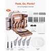 image:imageVEVOR Picnic Backpack Beach Picnic Backpack Bag for 2 Person with Insulated Cooler Compartment Detachable BottleWine Holder Lightweight Blanket Plates amp Cutlery Set for Hiking Camping Navy Bluesingle layer for 4  gray