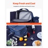 image:imageVEVOR Picnic Backpack Beach Picnic Backpack Bag for 2 Person with Insulated Cooler Compartment Detachable BottleWine Holder Lightweight Blanket Plates amp Cutlery Set for Hiking Camping Navy Bluesingle layer for 2  blue