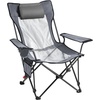 image:imageVEVOR Reclining Camping Chair 4 Adjustable Positions Portable Folding Lounger for Adults Mesh Beach Chair with Footrest amp Plush Cushion Supports 220 lbs Heavy Duty Camp Chairs for Patio BlueGrey