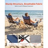 image:imageVEVOR Reclining Camping Chair 4 Adjustable Positions Portable Folding Lounger for Adults Mesh Beach Chair with Footrest amp Plush Cushion Supports 220 lbs Heavy Duty Camp Chairs for Patio BlueBlue