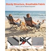 image:imageVEVOR Reclining Camping Chair 4 Adjustable Positions Portable Folding Lounger for Adults Mesh Beach Chair with Footrest amp Plush Cushion Supports 220 lbs Heavy Duty Camp Chairs for Patio BlueGrey