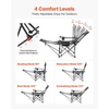 image:imageVEVOR Reclining Camping Chair 4 Adjustable Positions Portable Folding Lounger for Adults Mesh Beach Chair with Footrest amp Plush Cushion Supports 220 lbs Heavy Duty Camp Chairs for Patio BlueGrey