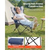 image:imageVEVOR Reclining Camping Chair 4 Adjustable Positions Portable Folding Lounger for Adults Mesh Beach Chair with Footrest amp Plush Cushion Supports 220 lbs Heavy Duty Camp Chairs for Patio BlueGray Padded