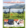 image:imageVEVOR Reclining Camping Chair 4 Adjustable Positions Portable Folding Lounger for Adults Mesh Beach Chair with Footrest amp Plush Cushion Supports 220 lbs Heavy Duty Camp Chairs for Patio BlueBlue