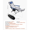image:imageVEVOR Reclining Camping Chair 4 Adjustable Positions Portable Folding Lounger for Adults Mesh Beach Chair with Footrest amp Plush Cushion Supports 220 lbs Heavy Duty Camp Chairs for Patio BlueGray Padded
