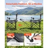 image:imageVEVOR Reclining Camping Chair 4 Adjustable Positions Portable Folding Lounger for Adults Mesh Beach Chair with Footrest amp Plush Cushion Supports 220 lbs Heavy Duty Camp Chairs for Patio BlueGrey