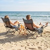 image:imageVEVOR Reclining Camping Chair 4 Adjustable Positions Portable Folding Lounger for Adults Mesh Beach Chair with Footrest amp Plush Cushion Supports 220 lbs Heavy Duty Camp Chairs for Patio BlueGrey