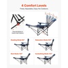 image:imageVEVOR Reclining Camping Chair 4 Adjustable Positions Portable Folding Lounger for Adults Mesh Beach Chair with Footrest amp Plush Cushion Supports 220 lbs Heavy Duty Camp Chairs for Patio BlueBlue