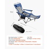 image:imageVEVOR Reclining Camping Chair 4 Adjustable Positions Portable Folding Lounger for Adults Mesh Beach Chair with Footrest amp Plush Cushion Supports 220 lbs Heavy Duty Camp Chairs for Patio BlueBlue