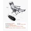 image:imageVEVOR Reclining Camping Chair 4 Adjustable Positions Portable Folding Lounger for Adults Mesh Beach Chair with Footrest amp Plush Cushion Supports 220 lbs Heavy Duty Camp Chairs for Patio BlueGrey