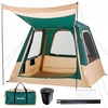 image:imageVEVOR Camping Tent 468 Person Automatic Inflatable Cabin Tent Easy Setup TPU Air Tube amp Large Mesh Windows Portable Waterproof Tent with Carry Bag for Family Outdoor Camping HikingGreen