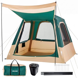 image:imageVEVOR Camping Tent 468 Person Automatic Inflatable Cabin Tent Easy Setup TPU Air Tube amp Large Mesh Windows Portable Waterproof Tent with Carry Bag for Family Outdoor Camping HikingGreen