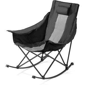 image:imageVEVOR Heated Camping Chair 3 Heating Settings LargeSized Padded Folding Rocker Heavy Duty Outdoor Lawn Chairs with Pocket Support 225lbs Portable Heated Chair for Sports Winter UseStandard