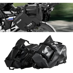 image:imageVEVOR Motorcycle Tail Bag 30L Motorcycle Rear Seat Bag with Waterproof Rain Cover Outdoor Sports Motorbike Luggage Storage Trunk Rack Backpack with Shoulder Straps Universal Fit Rear Racks BlackSaddle Bag  Upgraded Doublesided Fabric  28L