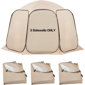 image:imageVEVOR Sidewalls for Screen House Gazebo for VEVOR 12 x 11 ft Screen House Tent Sun Protection 551 x 459 ft 300D Oxford SilverCoated Fabric Pack of 3 Not Include Tent for Outdoor Activitiesfor 12x11 ft Popup Tent