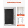 image:imageVEVOR 2 Pcs Sound Dampening Blankets Soundproof Curtains with 96 x 80 in Soundproof Blanket with Grommets Studio Grommeted Blanket for Window Door Light Blocker Music Recording Black80 x 48 in