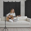 image:imageVEVOR 2 Pcs Sound Dampening Blankets Soundproof Curtains with 96 x 80 in Soundproof Blanket with Grommets Studio Grommeted Blanket for Window Door Light Blocker Music Recording Black80 x 48 in