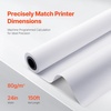 image:imageVEVOR 24 in x 150 ft Plotter Paper 6 Rolls 20 LB Bond Architectural DE 2496 Sheets White Uncoated Biodegradable 94 Opacity Ideal for CAD Engineering GIS Maps amp Architectural Designs24 in x 150 ft