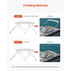 image:imageVEVOR 3 Bow Boat Bimini Tops 600D Polyester Canopy with Aluminum Alloy Frame Waterproof amp Sun Shade Boat Awning Canopy with Storage Bag 2 Support Poles 4 Straps 6Lx6772Wx46H Pacific BlueLight Grey