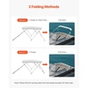 image:imageVEVOR 3 Bow Boat Bimini Tops 600D Polyester Canopy with Aluminum Alloy Frame Waterproof amp Sun Shade Boat Awning Canopy with Storage Bag 2 Support Poles 4 Straps 6Lx6772Wx46H Pacific BlueLight Grey