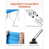 image:imageVEVOR 3 Bow Boat Bimini Tops 600D Polyester Canopy with Aluminum Alloy Frame Waterproof amp Sun Shade Boat Awning Canopy with Storage Bag 2 Support Poles 4 Straps 6Lx6772Wx46H Pacific BluePacific Blue