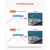 image:imageVEVOR 3 Bow Boat Bimini Tops 600D Polyester Canopy with Aluminum Alloy Frame Waterproof amp Sun Shade Boat Awning Canopy with Storage Bag 2 Support Poles 4 Straps 6Lx6772Wx46H Pacific BluePacific Blue