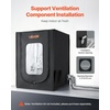 image:imageVEVOR 3D Printer Enclosure with Ventilation Dustproof Waterproof Large Size 600D Oxford Cloth 3D Printer Tent Constant Temperature Protective Case with LED Designed for Bambu Lab A1 Combo GreyBlack