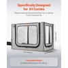 image:imageVEVOR 3D Printer Enclosure with Ventilation Dustproof Waterproof Large Size 600D Oxford Cloth 3D Printer Tent Constant Temperature Protective Case with LED Designed for Bambu Lab A1 Combo GreyGrey with Ventilation