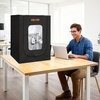 image:imageVEVOR 3D Printer Enclosure with Ventilation Dustproof Waterproof Large Size 600D Oxford Cloth 3D Printer Tent Constant Temperature Protective Case with LED Designed for Bambu Lab A1 Combo GreyBlack