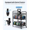 image:imageVEVOR 3D Printer Filament Storage Rack 4 Tier Heavy Duty Storage Shelf Rolling Filament Spool Holders Racks with Wheels Filaments Organzied for 3D Printing Station Office Workshop Shelf OnlyStorage with table