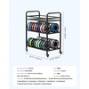 image:imageVEVOR 3D Printer Filament Storage Rack 4 Tier Heavy Duty Storage Shelf Rolling Filament Spool Holders Racks with Wheels Filaments Organzied for 3D Printing Station Office Workshop Shelf OnlyStorage with table