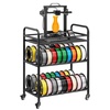 image:imageVEVOR 3D Printer Filament Storage Rack 4 Tier Heavy Duty Storage Shelf Rolling Filament Spool Holders Racks with Wheels Filaments Organzied for 3D Printing Station Office Workshop Shelf OnlyStorage with table