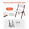 image:imageVEVOR 4 Pack Folding Chairs Foldable Plastic Chair with Reinforced Metal Frame Heavy Duty Portable Party Chairs Stackable Indoor Outdoor Seat wNonSlip Feet for Event Dining Patio 350lbs CapacityWalnutbeige