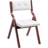 image:imageVEVOR 4 Pack Folding Chairs Foldable Plastic Chair with Reinforced Metal Frame Heavy Duty Portable Party Chairs Stackable Indoor Outdoor Seat wNonSlip Feet for Event Dining Patio 350lbs CapacityWalnutbeige