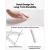 image:imageVEVOR 4 Pack Folding Chairs Foldable Plastic Chair with Reinforced Metal Frame Heavy Duty Portable Party Chairs Stackable Indoor Outdoor Seat wNonSlip Feet for Event Dining Patio 350lbs CapacityWhite Plastic