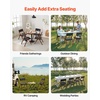 image:imageVEVOR 4 Pack Folding Chairs Foldable Plastic Chair with Reinforced Metal Frame Heavy Duty Portable Party Chairs Stackable Indoor Outdoor Seat wNonSlip Feet for Event Dining Patio 350lbs CapacityWalnutblack Leather