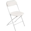 image:imageVEVOR 4 Pack Folding Chairs Foldable Plastic Chair with Reinforced Metal Frame Heavy Duty Portable Party Chairs Stackable Indoor Outdoor Seat wNonSlip Feet for Event Dining Patio 350lbs CapacityWhite Plastic