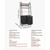 image:imageVEVOR 4 Tiers Laundry Sorter Tall Laundry Hamper with Shelves and Hooks 2 Section Freestanding Basket Organizer Storage with 600D Oxford Cloth Bags and Ladder Shelves for Dirty Clothes Bathroom4 Tiers