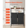 image:imageVEVOR 4 Tiers Laundry Sorter Tall Laundry Hamper with Shelves and Hooks 2 Section Freestanding Basket Organizer Storage with 600D Oxford Cloth Bags and Ladder Shelves for Dirty Clothes Bathroom2 Tiers